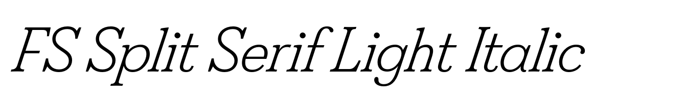 FS Split Serif Light Italic